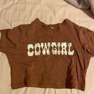 Cowgirl brown tee